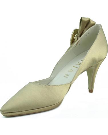 Zapatos de tacón de Mujer MARIAN ZAPATO DE MUJER FIESTA RASO TACON DORADO
