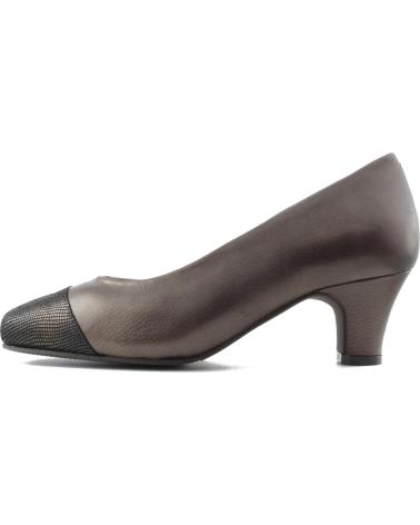 Zapatos de tacón de Mujer DRUCKER CALZAPEDIC SALON COMODO Y ANCHO MARRON
