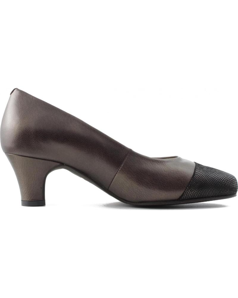 Zapatos de tacón de Mujer DRUCKER CALZAPEDIC SALON COMODO Y ANCHO MARRON