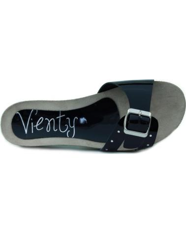 Sandalen für Damen VIENTY BIO PLANO CHAROL NEGRO