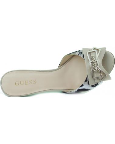 Sandali per Donna GUESS ZUECO LEOPARDO MUJER TACON BEIGE