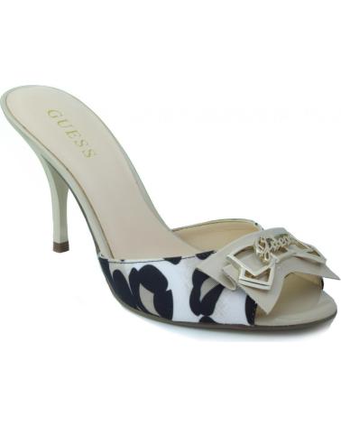 Sandali per Donna GUESS ZUECO LEOPARDO MUJER TACON BEIGE