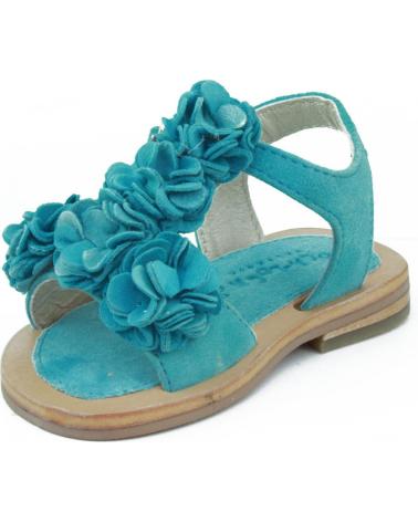 Sandali per Bambina OCA LOCA SHOES OCA LOCA SANDALIA BEBE PIEL FLORES CELESTE