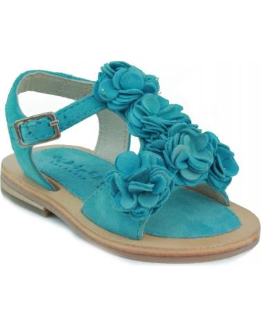 Sandalias de Niña OCA LOCA SHOES OCA LOCA SANDALIA BEBE PIEL FLORES CELESTE