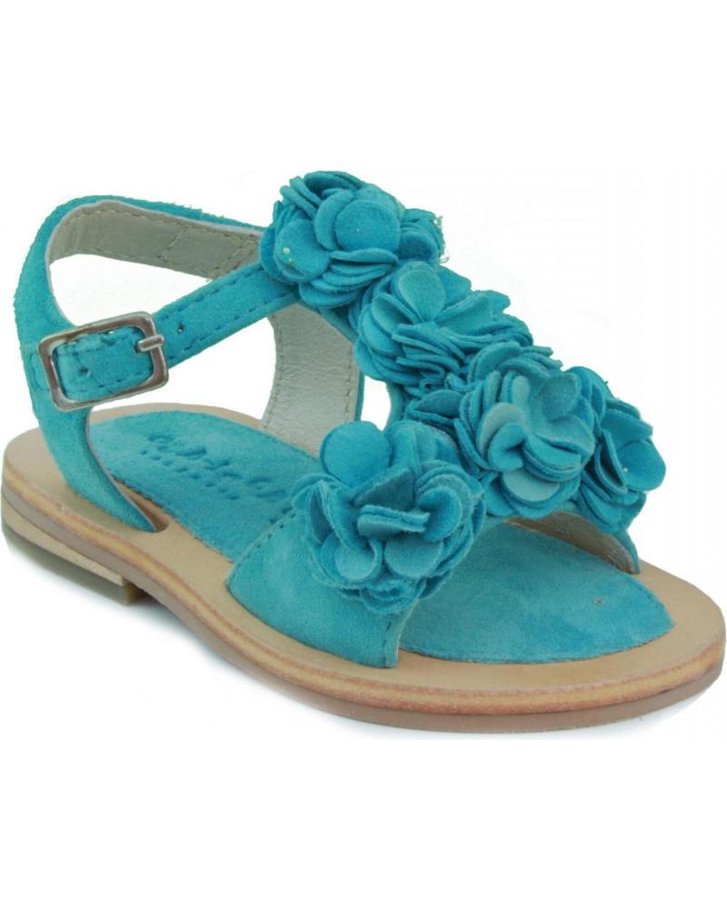 Sandali per Bambina OCA LOCA SHOES OCA LOCA SANDALIA BEBE PIEL FLORES CELESTE