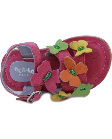 Sandali per Bambina OCA LOCA SHOES OCA LOCA SANDALIA PIEL ANTE AD MARIPOSA FUXIA