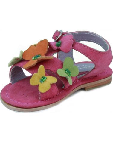 Sandali per Bambina OCA LOCA SHOES OCA LOCA SANDALIA PIEL ANTE AD MARIPOSA FUXIA