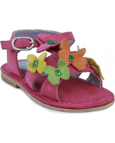 Sandalias de Niña OCA LOCA SHOES OCA LOCA SANDALIA PIEL ANTE AD MARIPOSA FUXIA