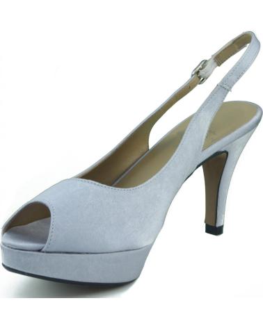 Zapatos de tacón de Mujer MARIAN ZAPATO SALON DE FIESTA PUNTA ABIERTA MUJER PLATA