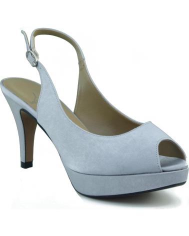 Zapatos de tacón de Mujer MARIAN ZAPATO SALON DE FIESTA PUNTA ABIERTA MUJER PLATA