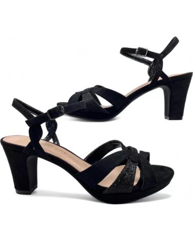 Sandálias de Mulher TIMBOS SANDALIA TACON PLATAFORMA FIESTA MUJER 129986 NEGRO