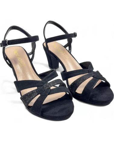 Sandálias de Mulher TIMBOS SANDALIA TACON PLATAFORMA FIESTA MUJER 129986 NEGRO