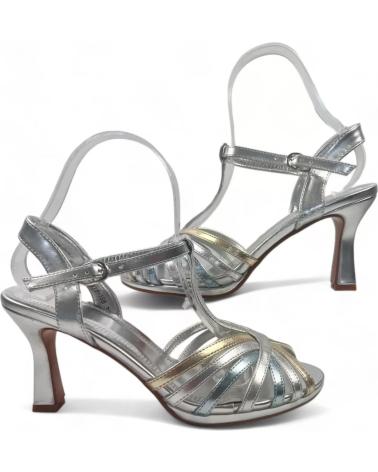 Sandalias de Mujer TIMBOS SANDALIA TACON FIESTA MUJER PLATA 129924 PLATEADO