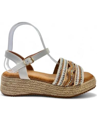 Sandalias de Mujer TIMBOS SANDALIA CUNA PLATAFORMA ESPARTO MUJER 129851 BLANCO