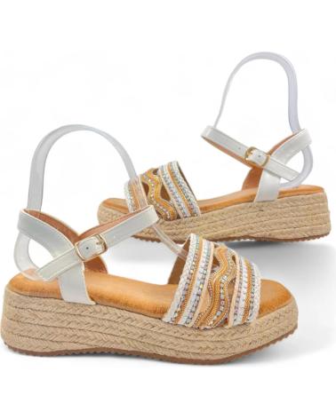 Sandalias de Mujer TIMBOS SANDALIA CUNA PLATAFORMA ESPARTO MUJER 129851 BLANCO