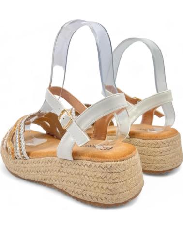 Sandalias de Mujer TIMBOS SANDALIA CUNA PLATAFORMA ESPARTO MUJER 129851 BLANCO