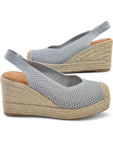Sandalias de Mujer TIMBOS SANDALIA CUNA ESPARTO MUJER PLATA 129814 PLATEADO
