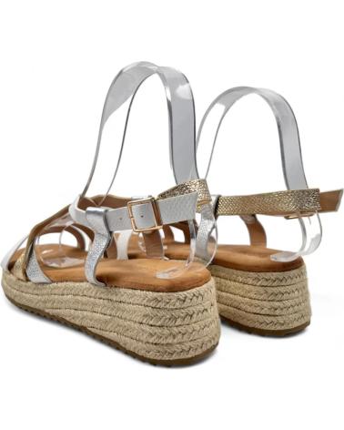 Sandálias de Mulher TIMBOS SANDALIA CUNA PLATAFORMA ESPARTO MUJER 129804 BLANCO