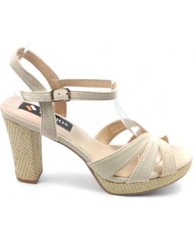 Sandalen für Damen TIMBOS SANDALIA TACON FIESTA PLATAFORMA MUJER BEIGE 129613 AMARILLO