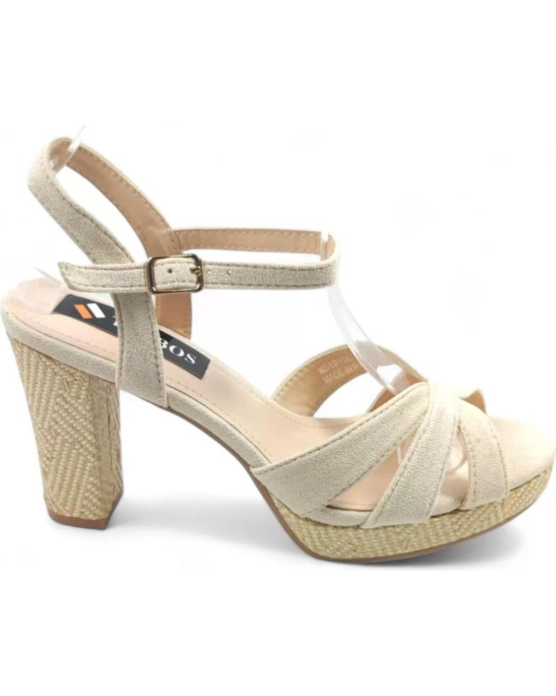 Woman Sandals TIMBOS SANDALIA TACON FIESTA PLATAFORMA MUJER BEIGE 129613 AMARILLO