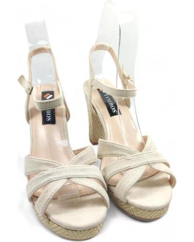 Woman Sandals TIMBOS SANDALIA TACON FIESTA PLATAFORMA MUJER BEIGE 129613 AMARILLO