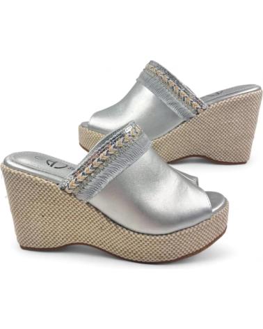 Scarpe-Con-Zeppa-De-Mujer-TIMBOS-ZUECO-CUNA-PLATA-129568-PLATEADO