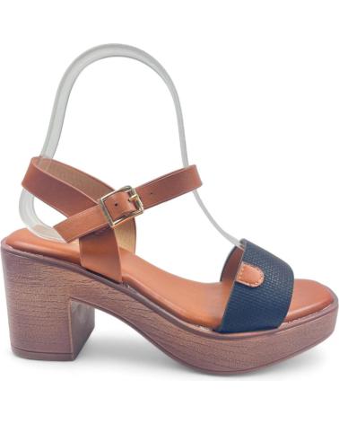 Sandálias de Mulher TIMBOS SANDALIA TACON MADERA MUJER 129490 NEGRO