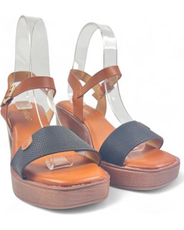 Sandali per Donna TIMBOS SANDALIA TACON MADERA MUJER 129490 NEGRO