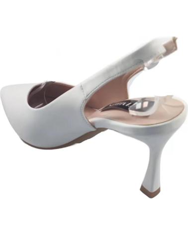 Sandalias de Mujer TIMBOS TACON DESTALONADO NOVIA 127539 BLANCO