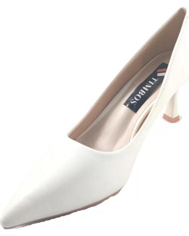 Zapatos de Mujer TIMBOS SALON TACON NOVIA 127538 BLANCO