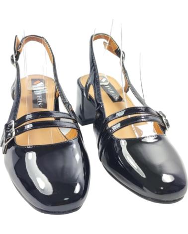 Woman Sandals TIMBOS TACON DESTALONADO MUJER 129718 NEGRO