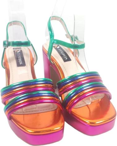 Woman Sandals TIMBOS SANDALIA TACON FIESTA MULTICOLOR 129584 VARIOS COLORES