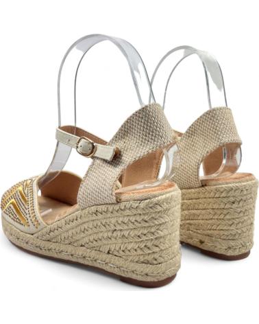 Sandales pour Femme TIMBOS SANDALIA CUNA ESPARTO MUJER ORO 129474 AMARILLO