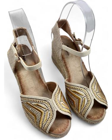 Sandales pour Femme TIMBOS SANDALIA CUNA ESPARTO MUJER ORO 129474 AMARILLO