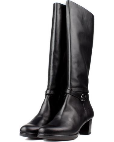 Stivali per Donna KROC BOTAS ALTAS DE PIEL NEGRO