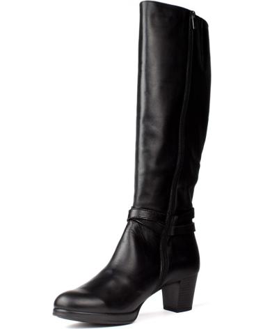 Stivali per Donna KROC BOTAS ALTAS DE PIEL NEGRO