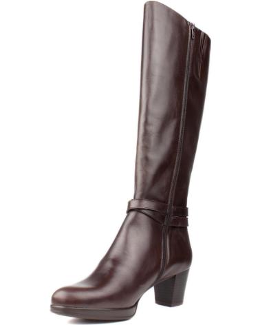 Woman boots KROC BOTAS ALTAS DE PIEL MARRON