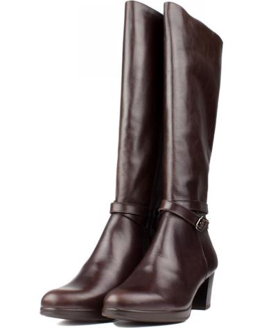 Woman boots KROC BOTAS ALTAS DE PIEL MARRON