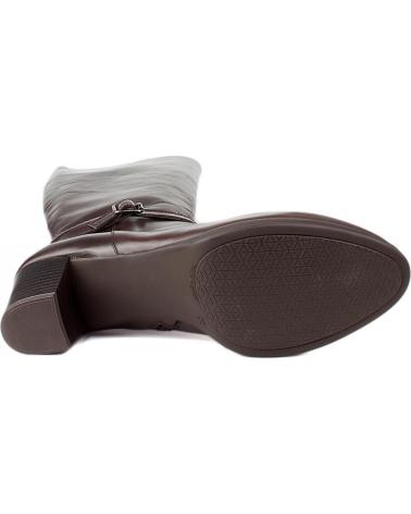 Woman boots KROC BOTAS ALTAS DE PIEL MARRON