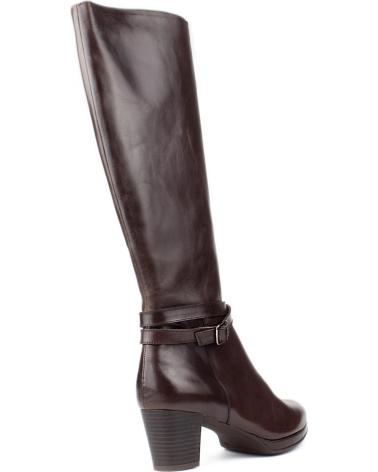Woman boots KROC BOTAS ALTAS DE PIEL MARRON
