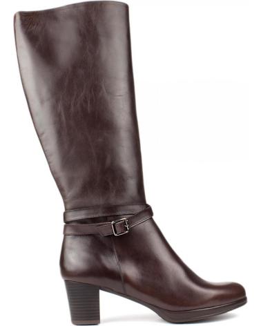 Woman boots KROC BOTAS ALTAS DE PIEL MARRON