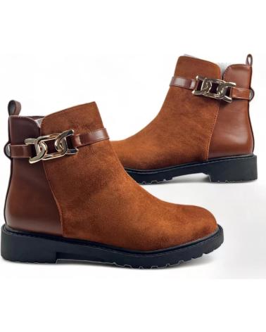 Stivaletti-De-Mujer-TIMBOS-BOTIN-PLANO-DE-MUJER-CUERO-128857-MARRóN