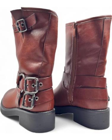 Stivaletti per Donna TIMBOS BOTIN TIPO MOTORISTA DE MUJER CAMEL 128850 MARRóN