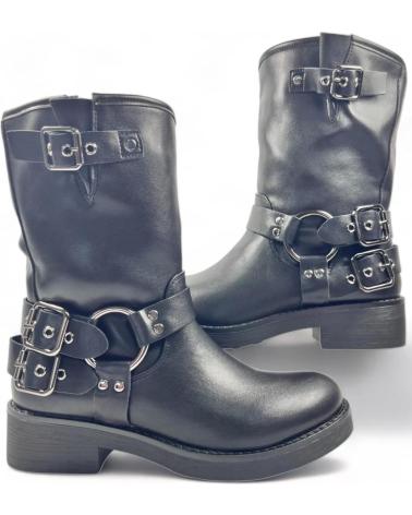 Stivaletti per Donna TIMBOS BOTIN TIPO MOTORISTA DE MUJER 128849 NEGRO