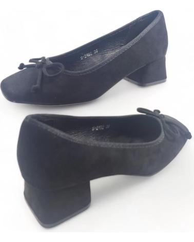 Schuhe für Damen TIMBOS MOCASIN CON TACON DE MUJER 128645 NEGRO