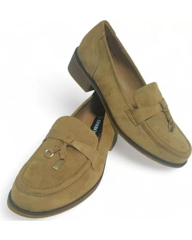 Schuhe für Damen TIMBOS MOCASIN CON TACON DE MUJER CAMEL 128640 MARRóN