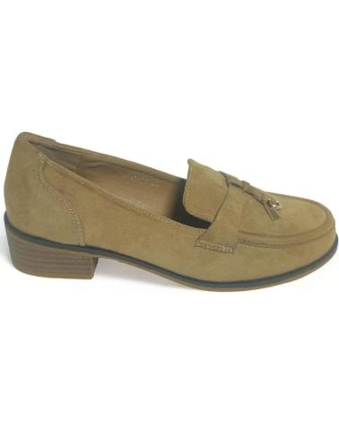Schuhe für Damen TIMBOS MOCASIN CON TACON DE MUJER CAMEL 128640 MARRóN