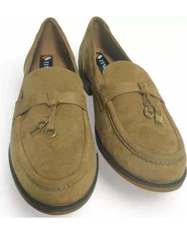 Schuhe für Damen TIMBOS MOCASIN CON TACON DE MUJER CAMEL 128640 MARRóN