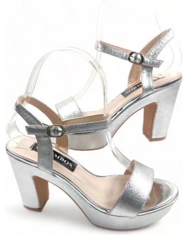 Sandalen für Damen TIMBOS SANDALIA TACON FIESTA DE MUJER PLATA 128618 PLATEADO