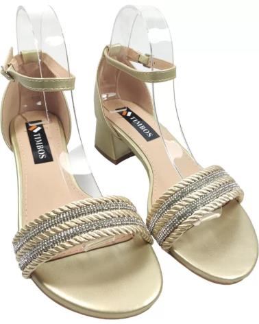 Woman Sandals TIMBOS SANDALIA TACON FIESTA DE MUJER ORO 128313 AMARILLO